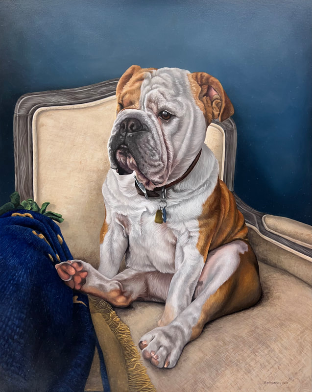Pet Portrait of Winston the English Bulldog